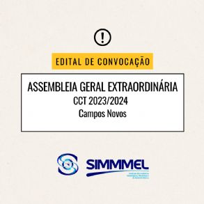 Edital de Convocao Assembleia Geral Extraordinria - CCT 2023/2024 - Campos Novos - 20/04 